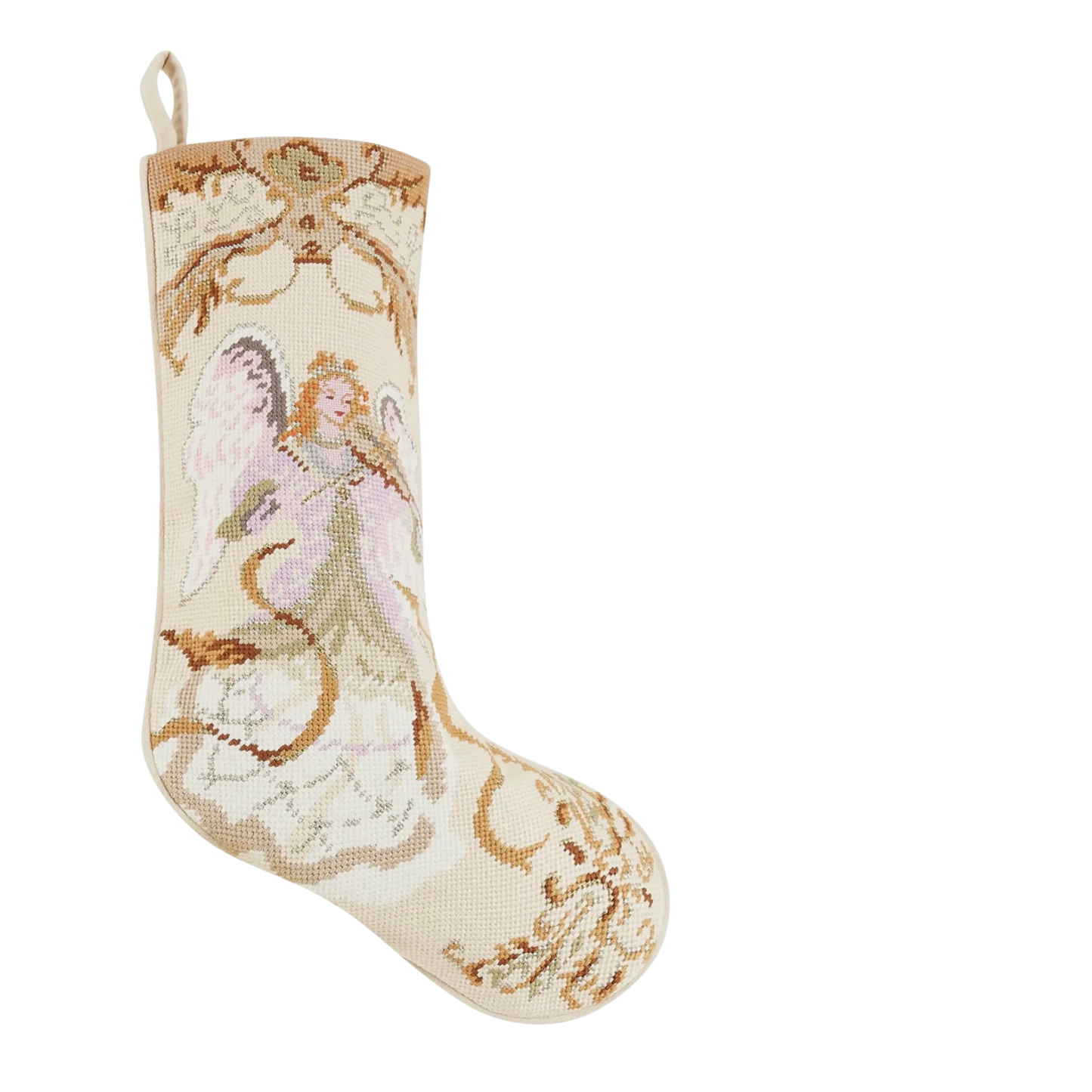 Angel Needlepoint Stocking