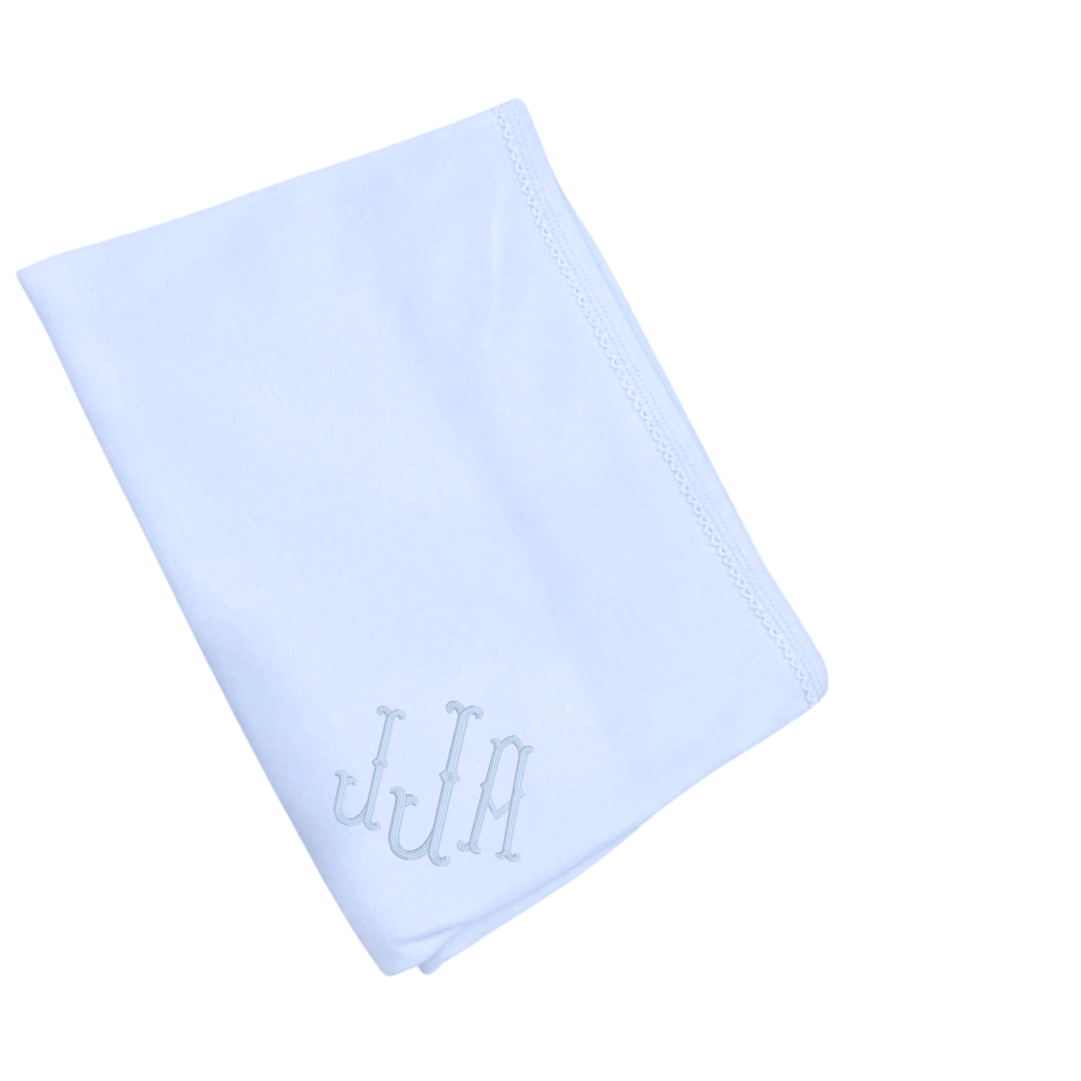 Blue Picot Trim Blanket