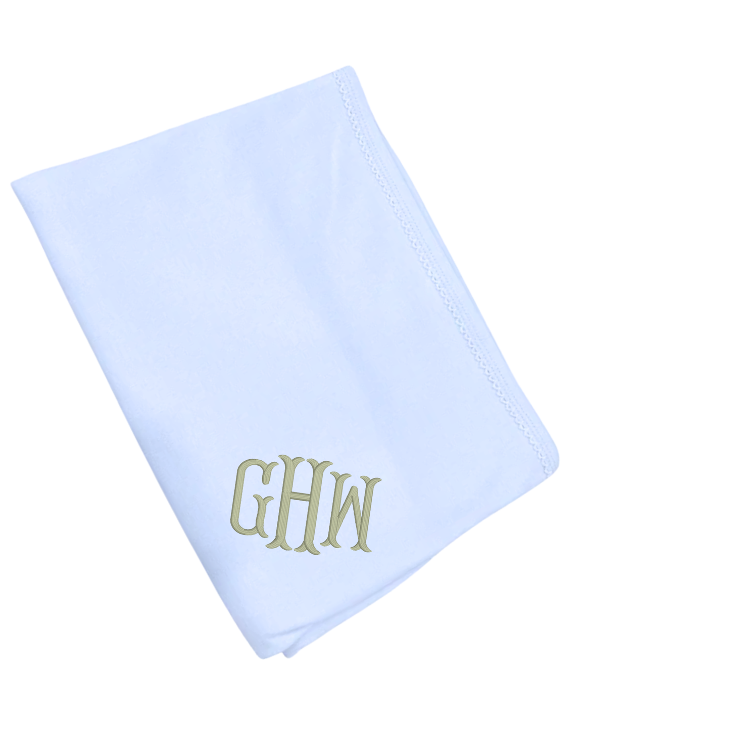 Blue Picot Trim Blanket