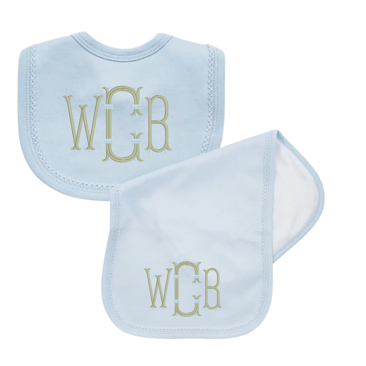 Bib & Burp Cloth Set