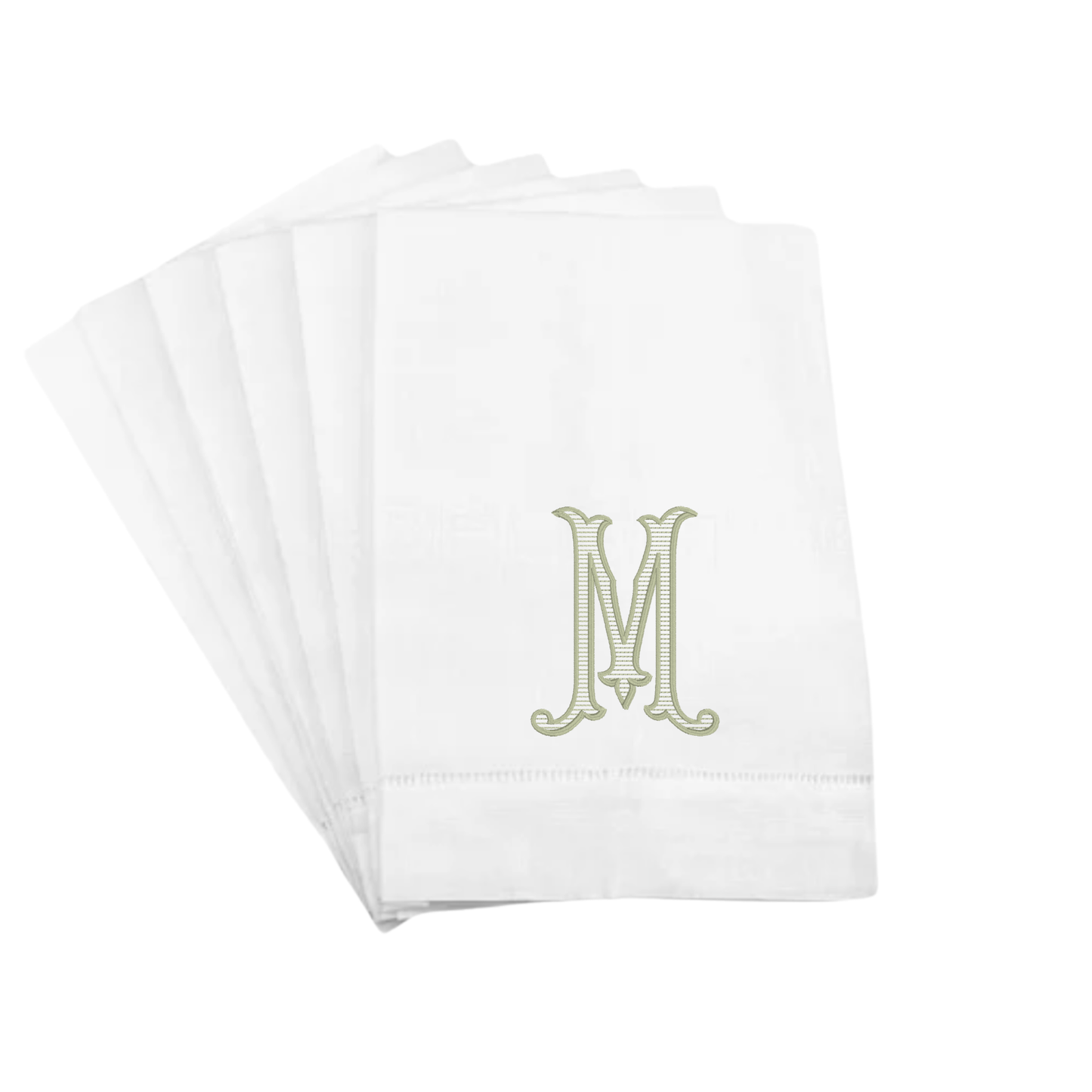 Linen Hemstitch Fingertip Towels