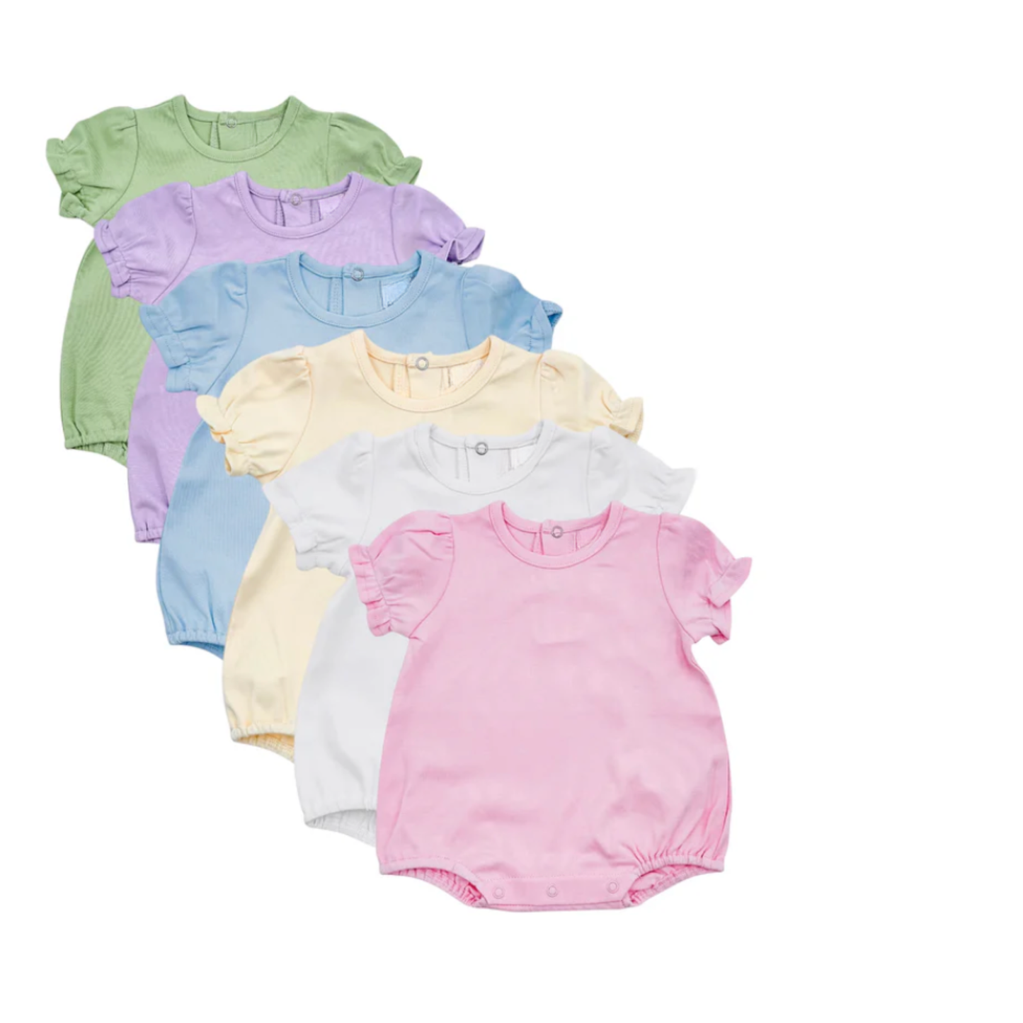 Ruffled Short Sleeve Bubble