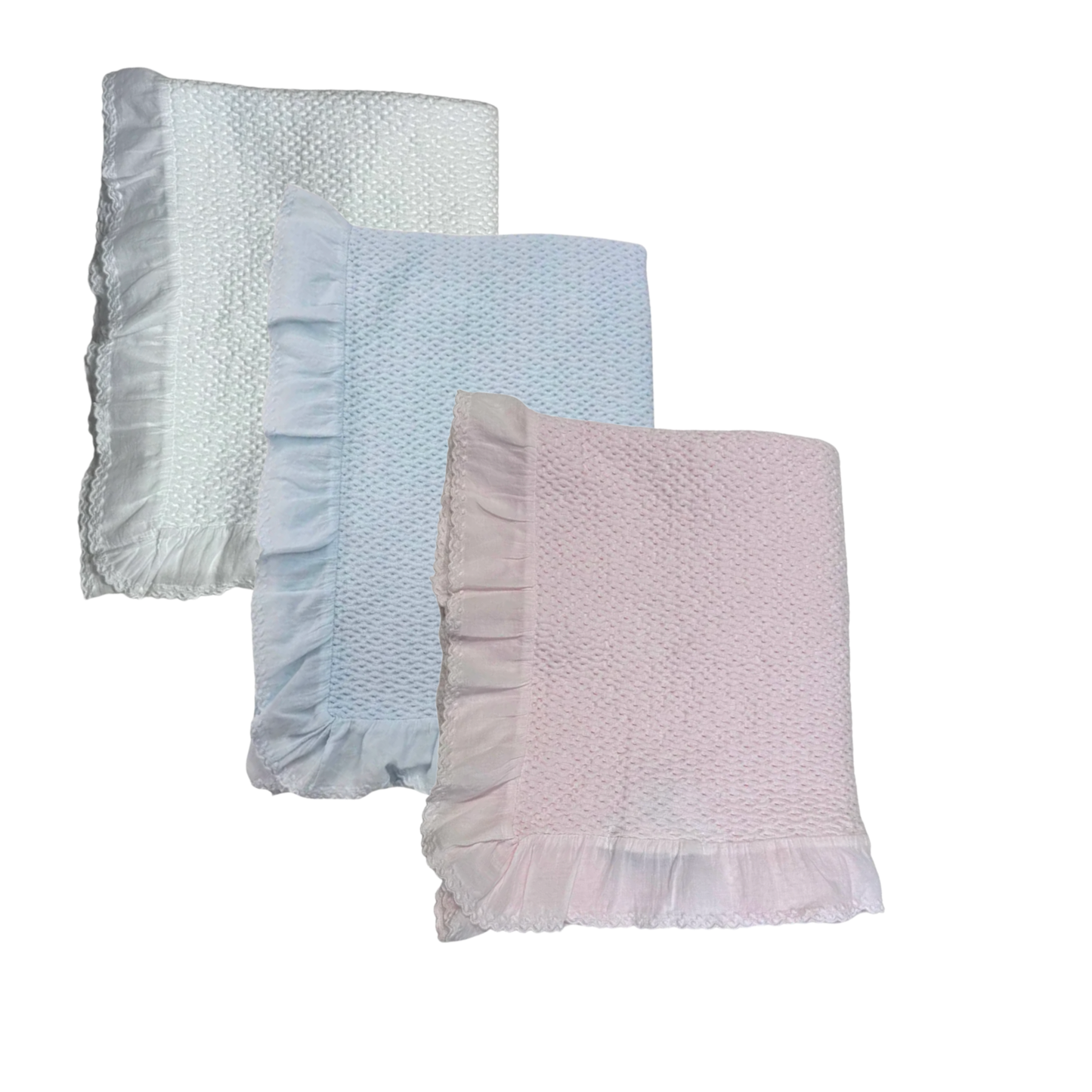 Dotted Swiss Ruffle Blanket