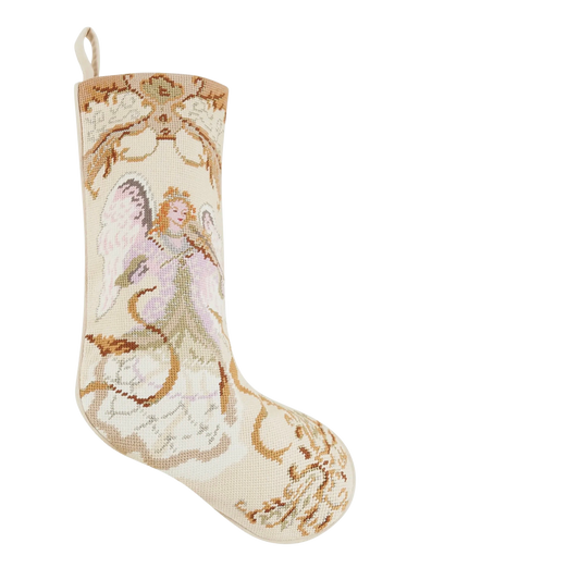Angel Needlepoint Stocking