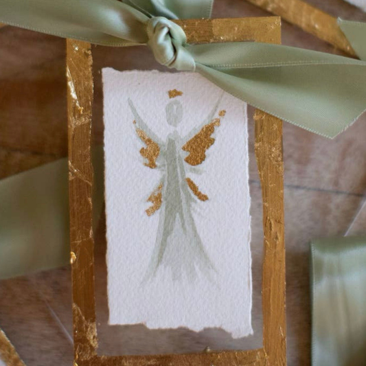 Angel Hand Painted Watercolor Acrylic Ornament