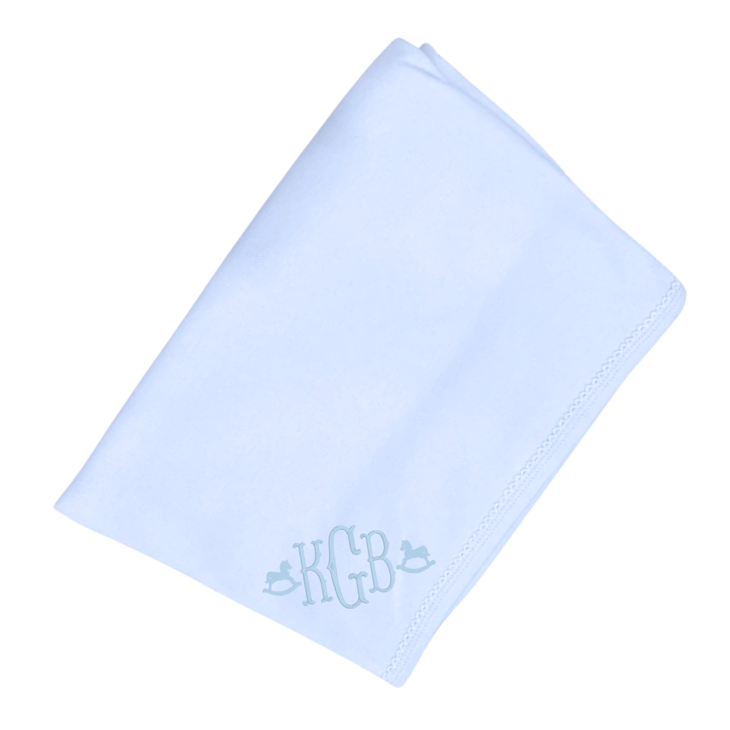 Blue Picot Trim Blanket