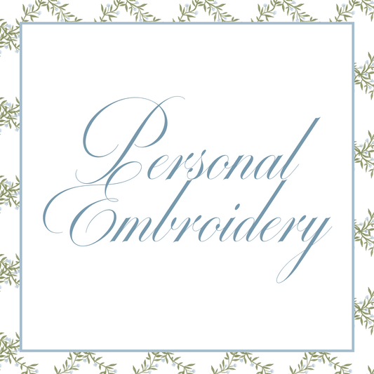 Personal Item Embroidery Petite Petal Embroidery Atelier