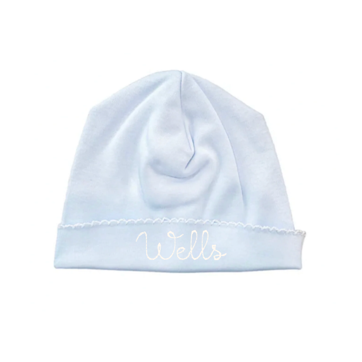 Blue Picot Trim Hat