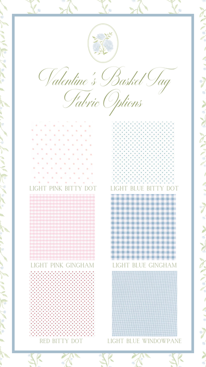 Valentine's Basket Tag Tice & Co. Embroidery and Design