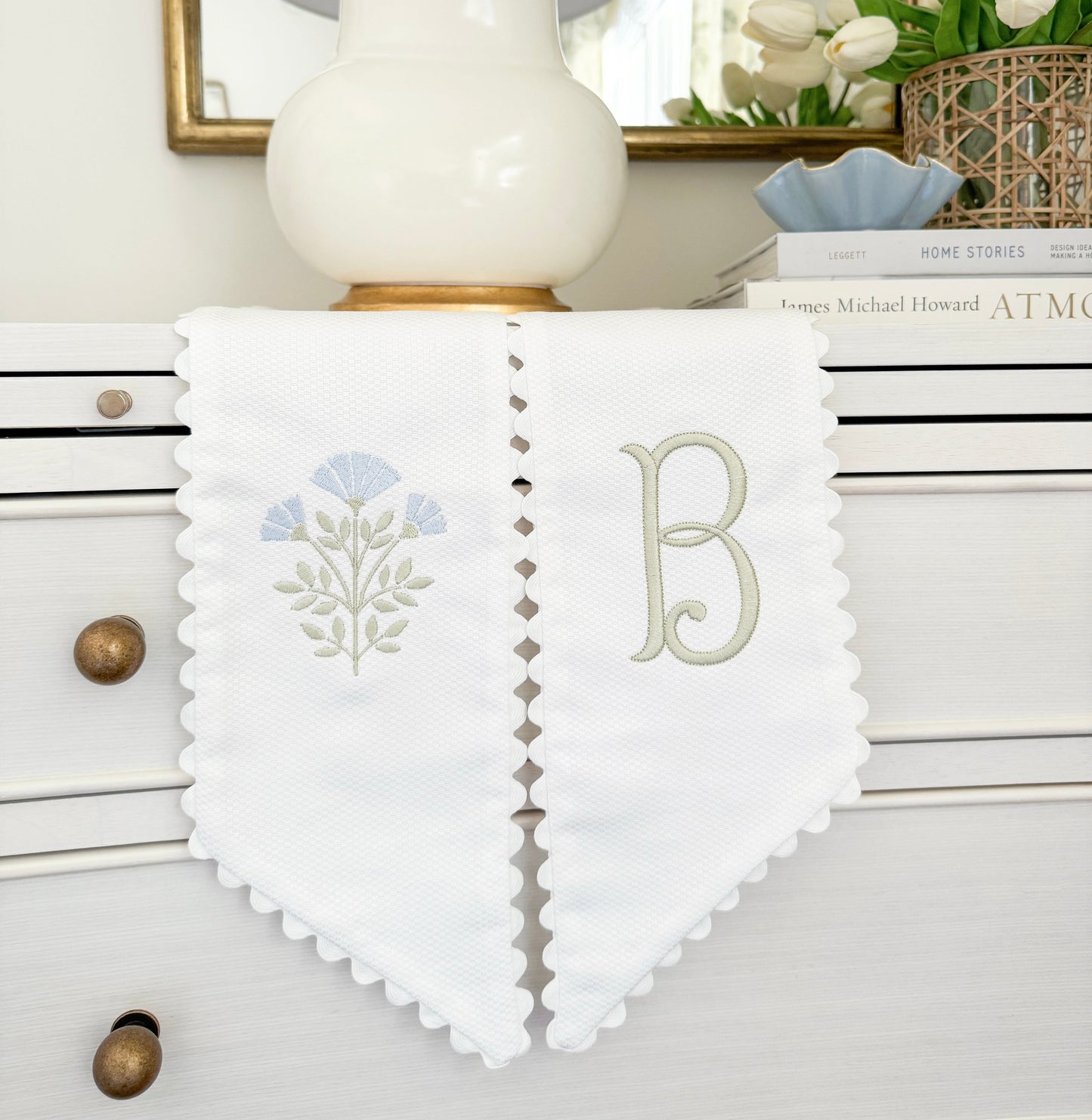 Pique Scallop Trim Wreath Sash Gifts By Royalty