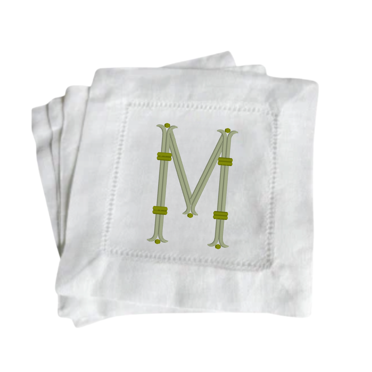 Linen Hemstitch Cocktail Napkins