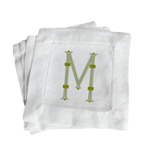 Linen Hemstitch Cocktail Napkins
