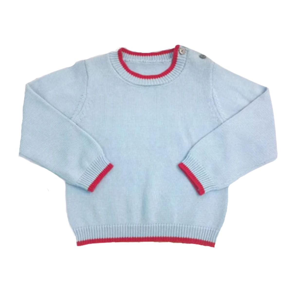Blue with Red Trim Sweater