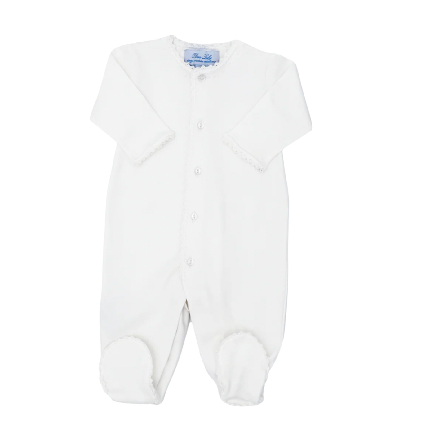 Pixie Lily Crochet Trim Footie Pixie Lily