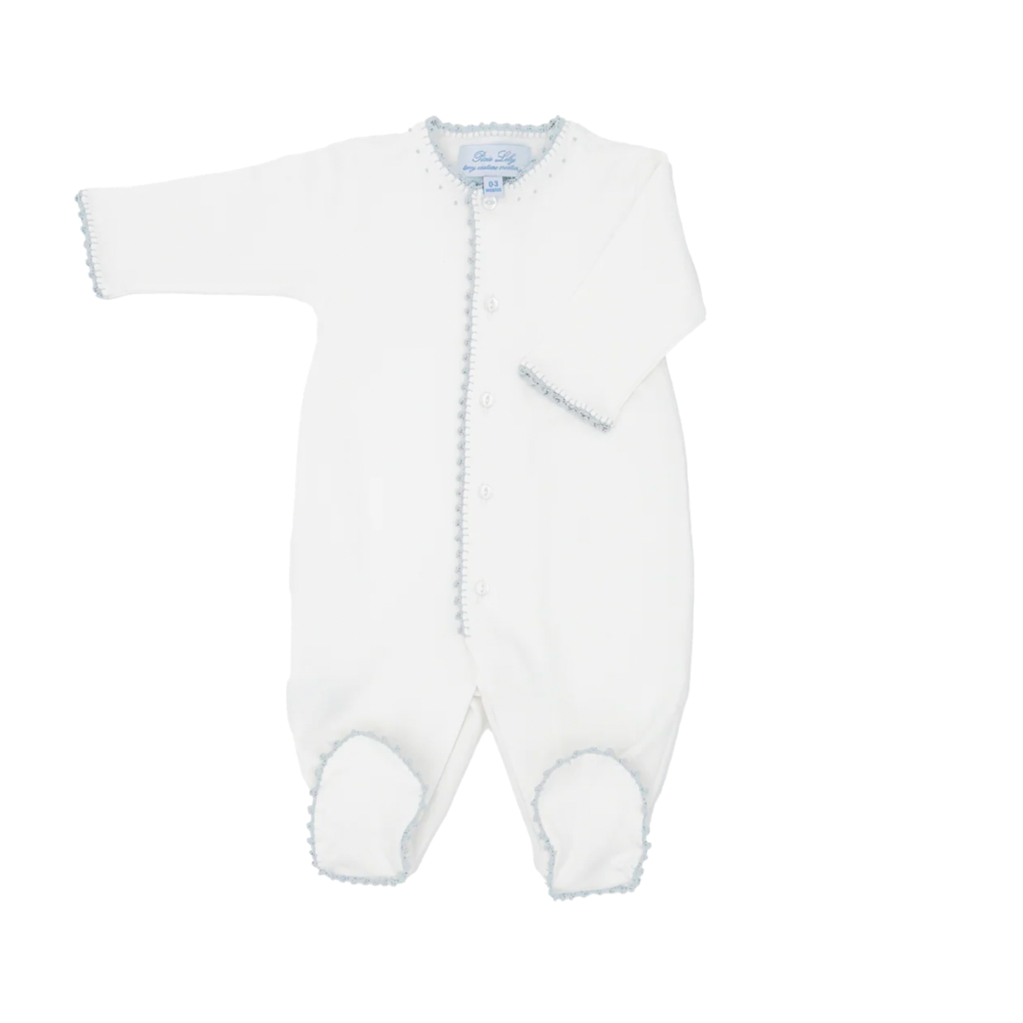 Pixie Lily Crochet Trim Footie Pixie Lily