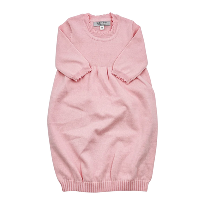 Scalloped Newborn Knit Gown