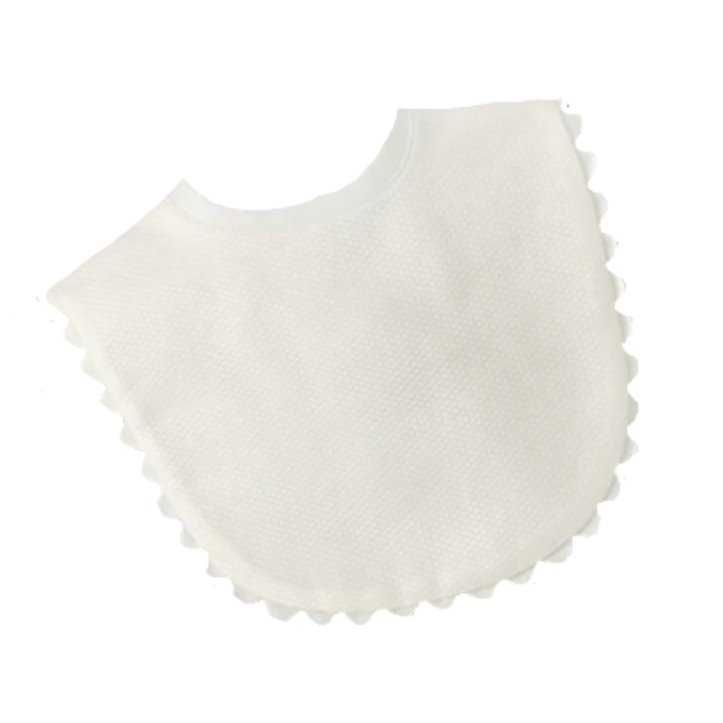 Cotton Pique Scallop Trim Bib