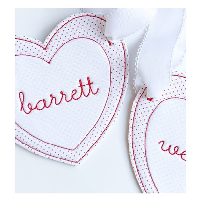 Valentine's Basket Tag Tice & Co. Embroidery and Design