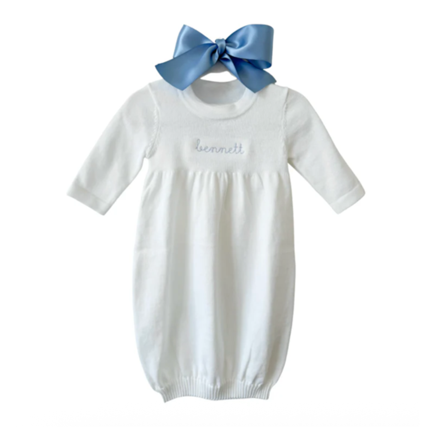 Straight Edge Newborn Knit Gown