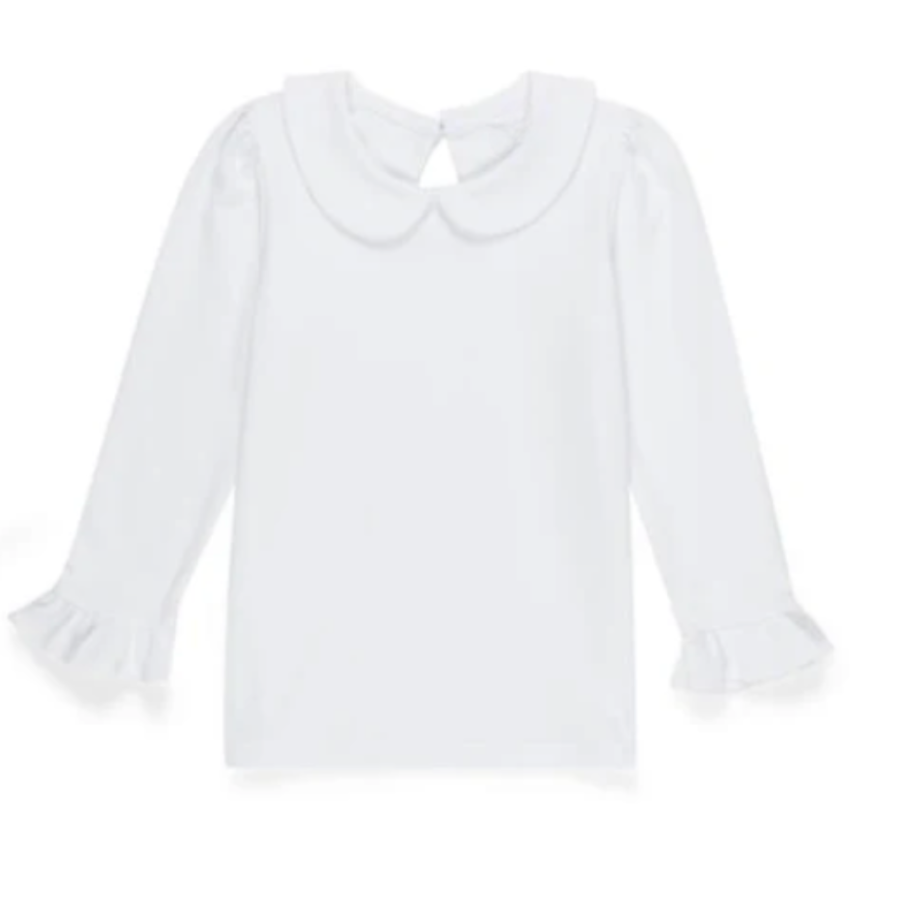 Girls Long Sleeve Peter Pan Collar Shirt Blanks Boutique