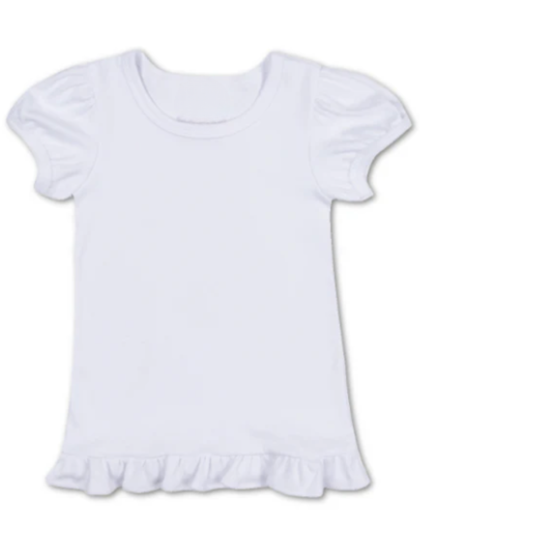 Girls Short Sleeve Ruffle T-Shirt Blanks Boutique