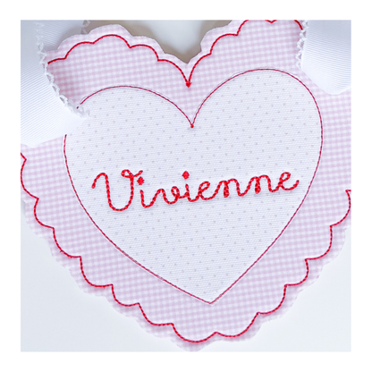 Valentine's Basket Tag Tice & Co. Embroidery and Design