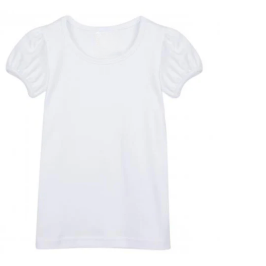 Girls Short Sleeve Plain T-Shirt Blanks Boutique