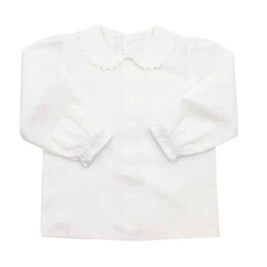 Long Sleeve Woven Scallop Collar Shirt Southern Proper Blanks