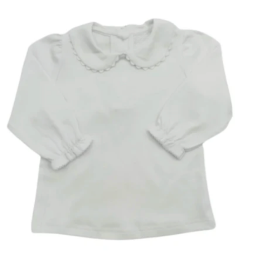 Girls Long Sleeve Scallop Collar Shirt Southern Proper Blanks