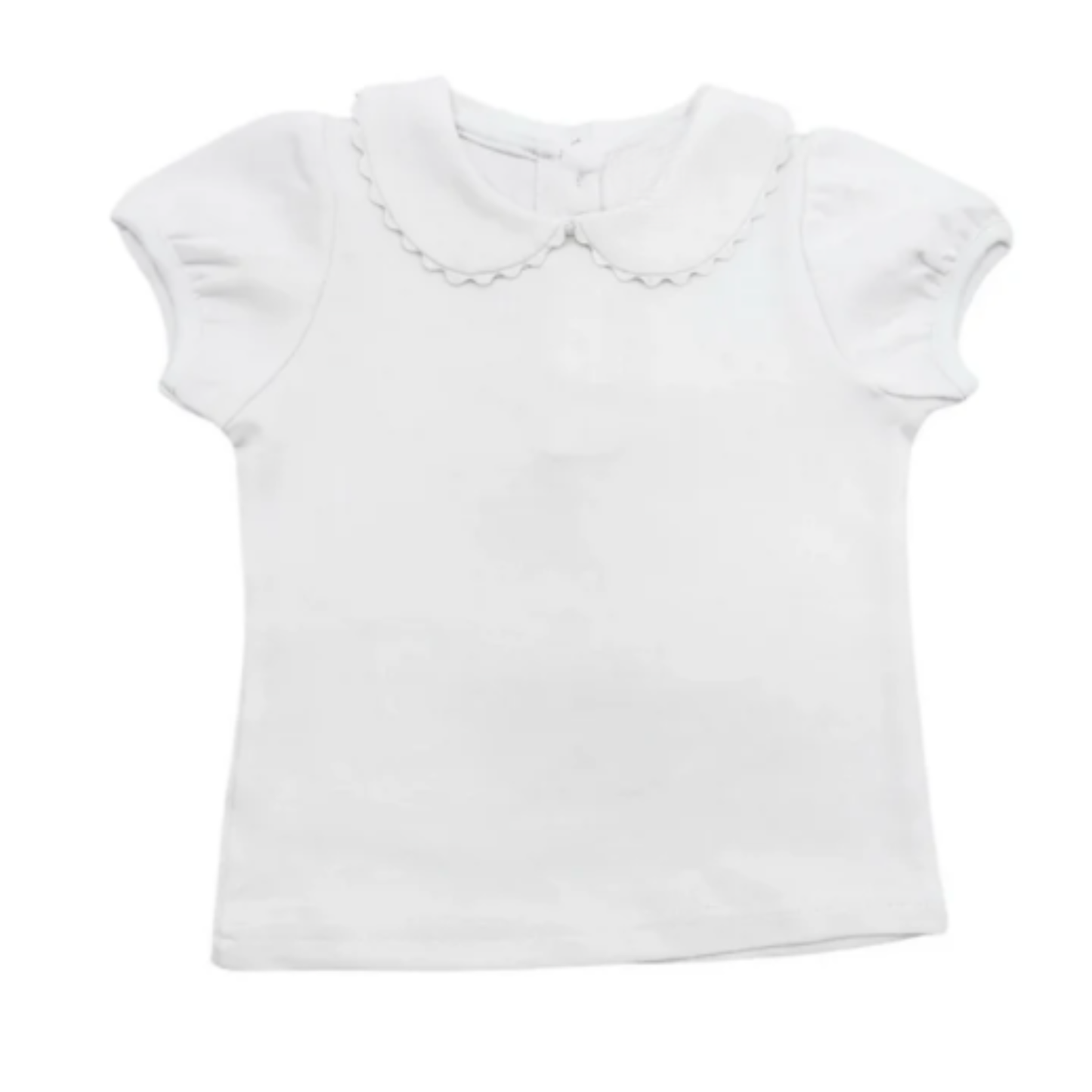 Girls Short Sleeve Scallop Collar Shirt Southern Proper Blanks