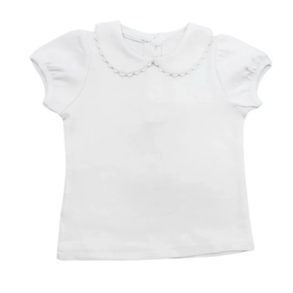 Girls Short Sleeve Scallop Collar Shirt Southern Proper Blanks
