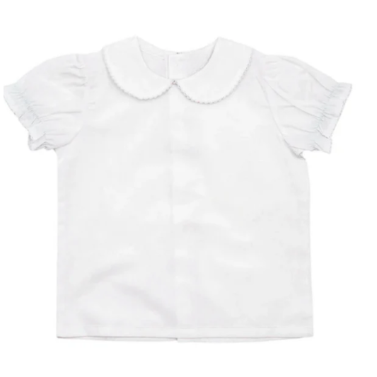 Short Sleeve Woven Picot Collar Shirt Southern Proper Blanks