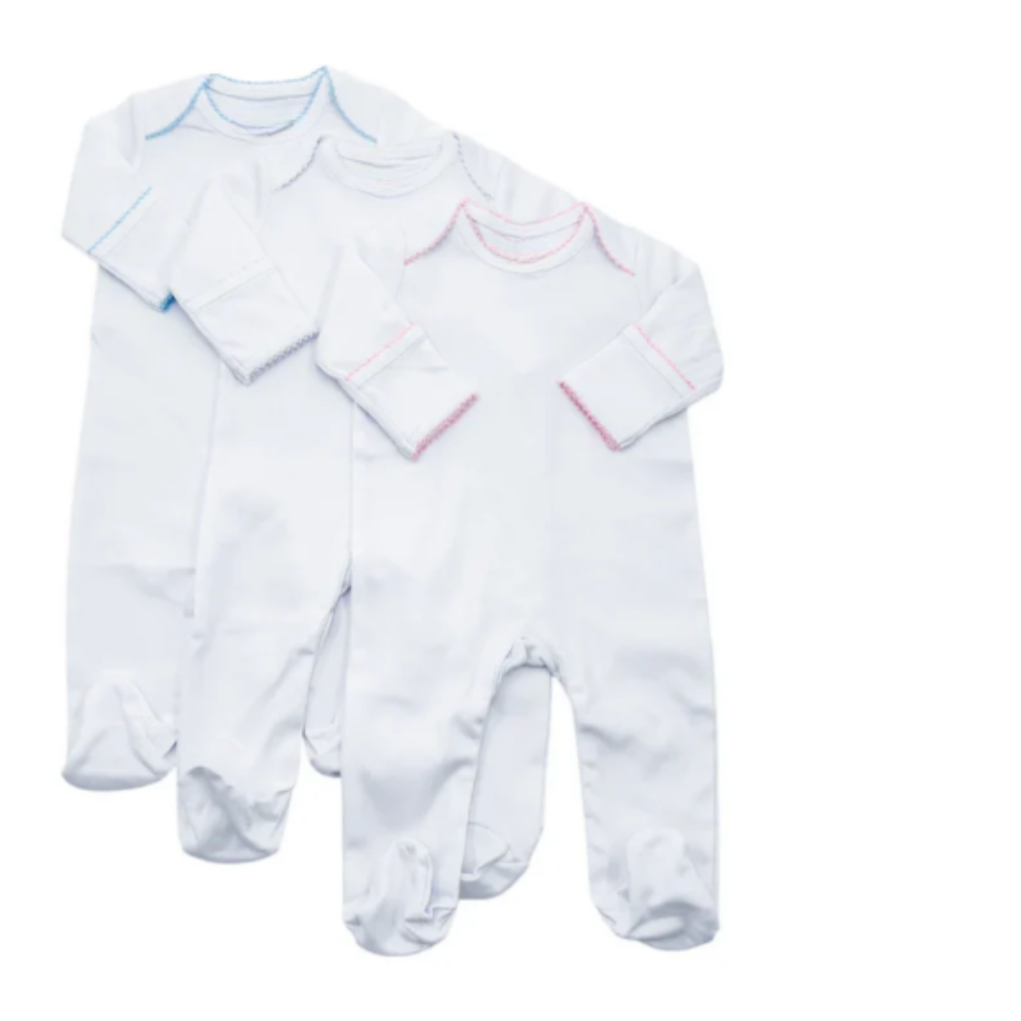 Picot Trim Proper Footie Southern Proper Blanks