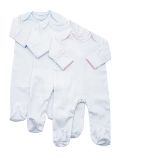 Picot Trim Proper Footie Southern Proper Blanks