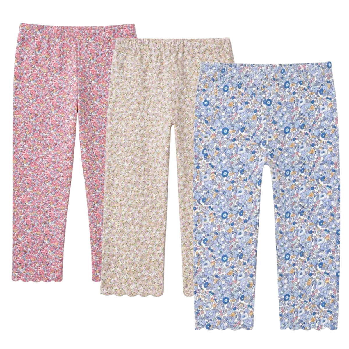 Floral Scalloped Leggings