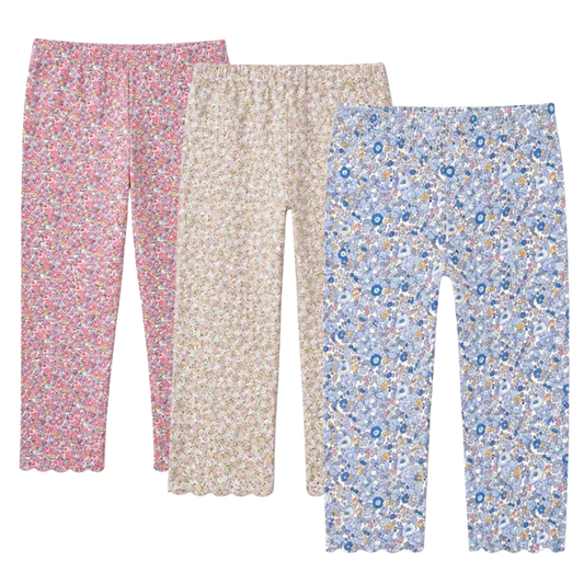 Floral Scalloped Leggings