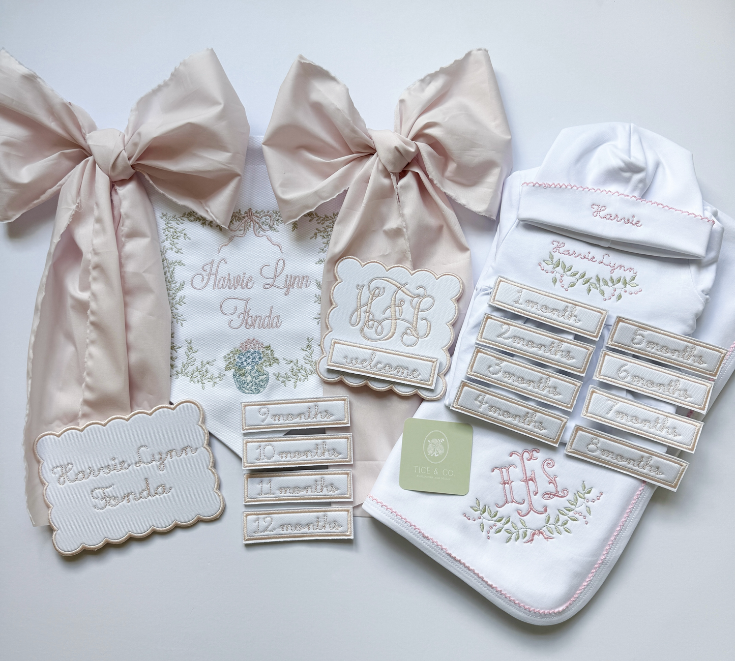 The Grande Newborn Bundle Tice & Co. Embroidery and Design