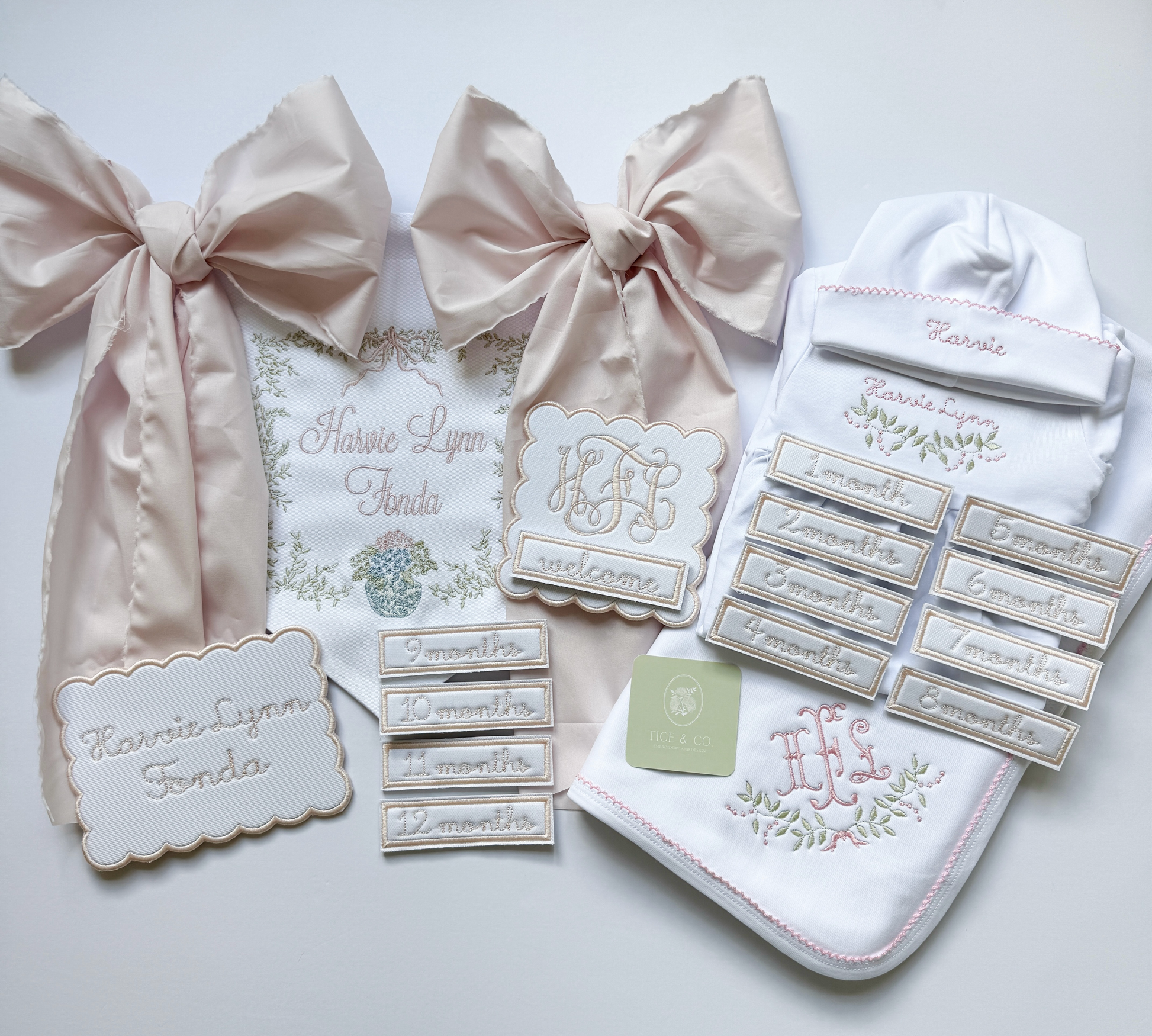 The Grande Newborn Bundle Tice & Co. Embroidery and Design