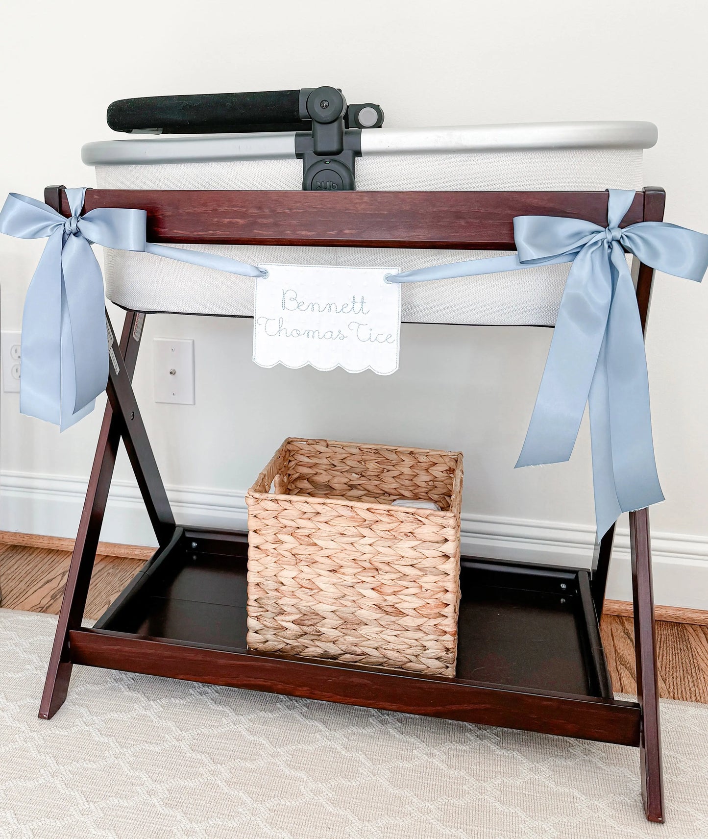 Scalloped Bassinet/Crib Pennant Banner Tice & Co