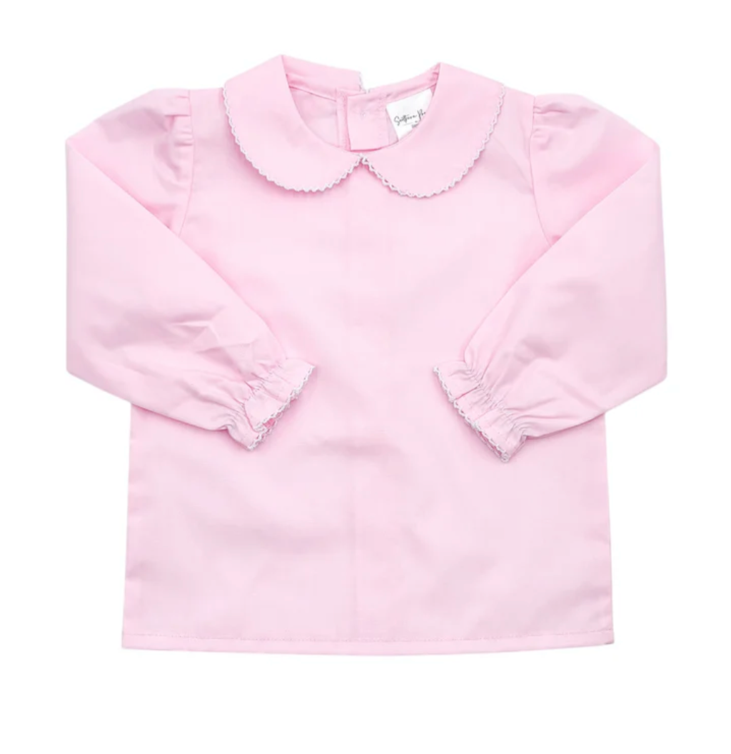 Long Sleeve Woven Picot Collar Shirt Southern Proper Blanks