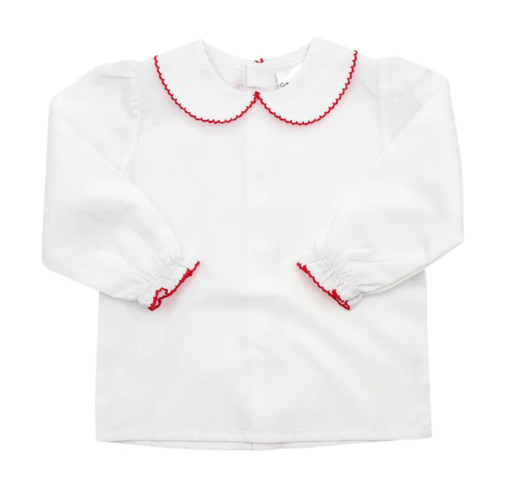 Long Sleeve Woven Picot Collar Shirt Southern Proper Blanks