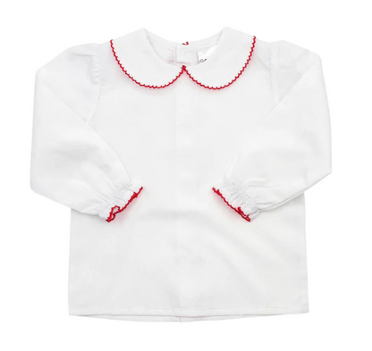 Long Sleeve Woven Picot Collar Shirt Southern Proper Blanks