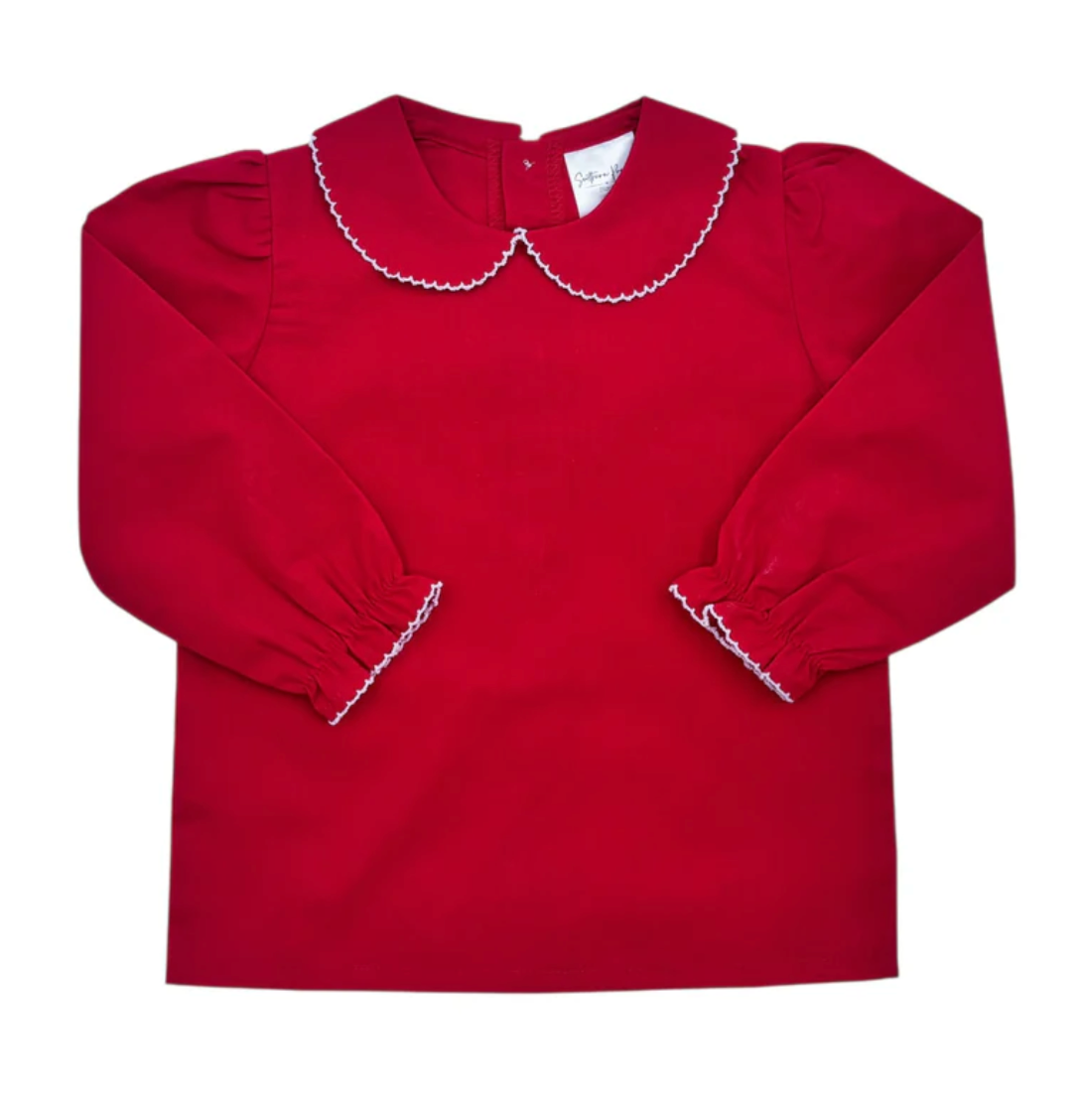 Long Sleeve Woven Picot Collar Shirt Southern Proper Blanks