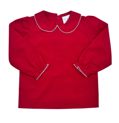 Long Sleeve Woven Picot Collar Shirt Southern Proper Blanks