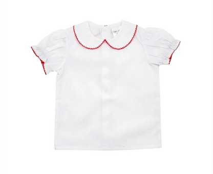 Short Sleeve Woven Picot Collar Shirt Southern Proper Blanks