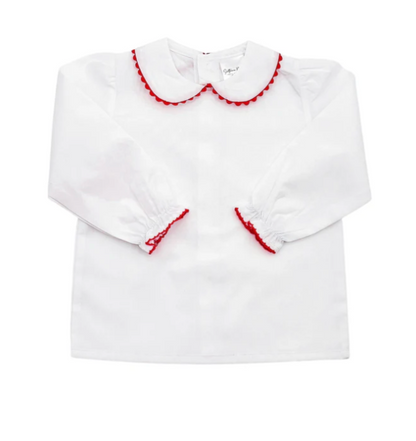 Long Sleeve Woven Scallop Collar Shirt Southern Proper Blanks