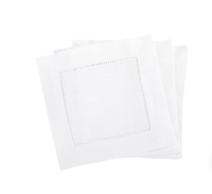 Linen Hemstitch Cocktail Napkins Amazon